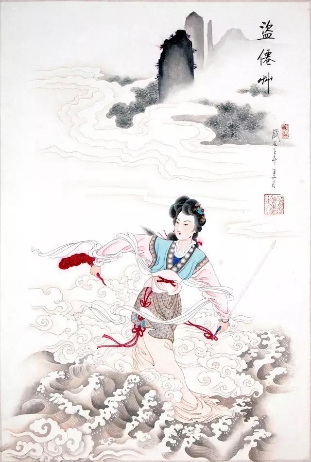 张庚伟工笔画人物画14幅